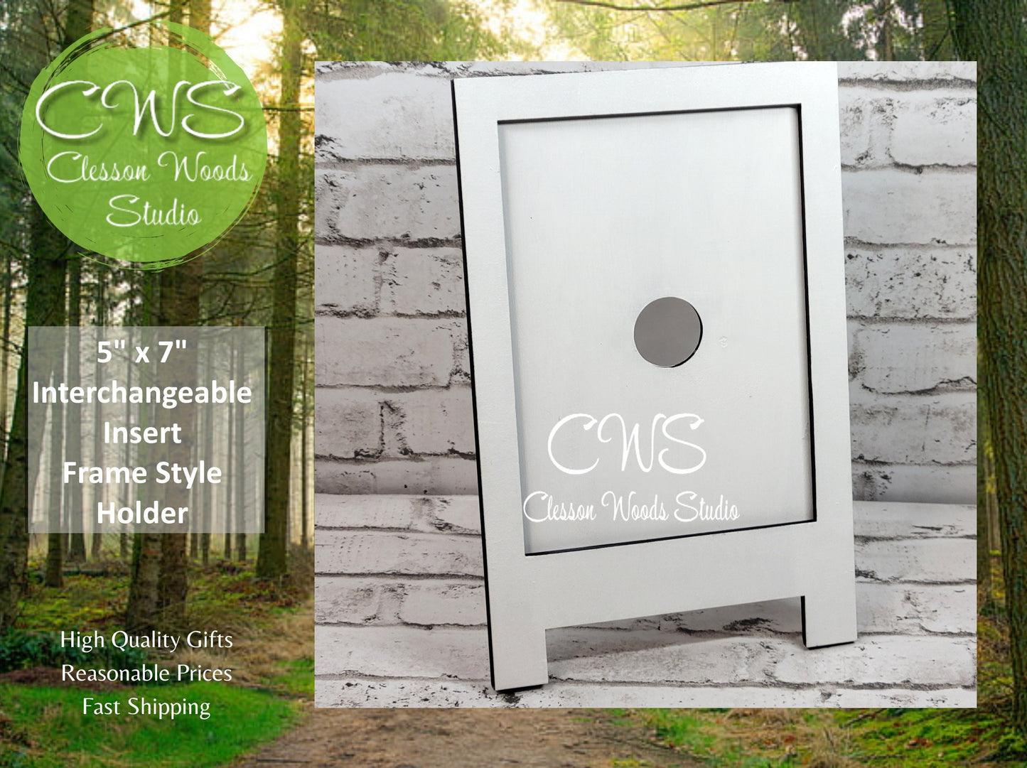 5”x7” Interchangeable Insert Frame Style Holder