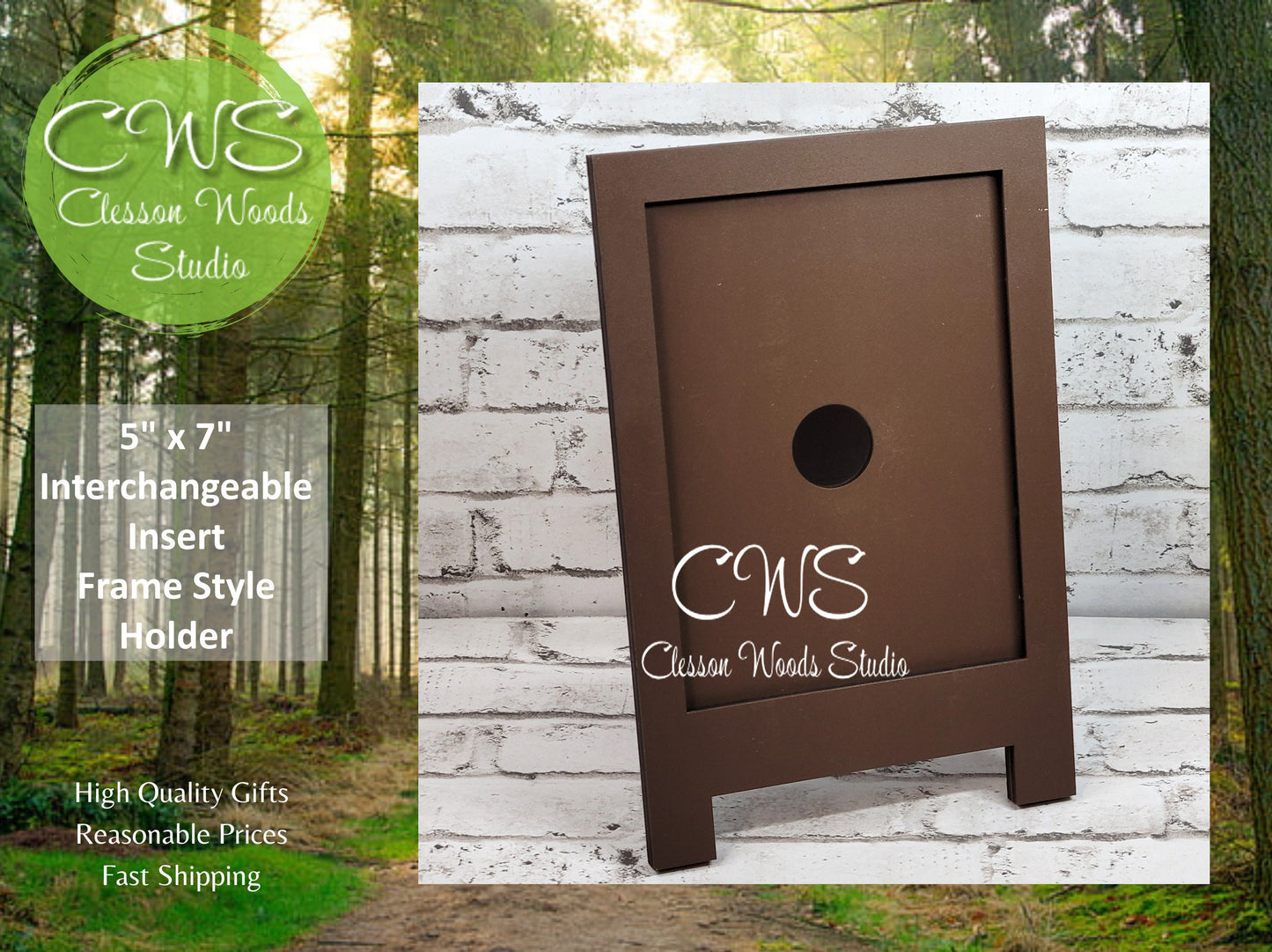 5”x7” Interchangeable Insert Frame Style Holder