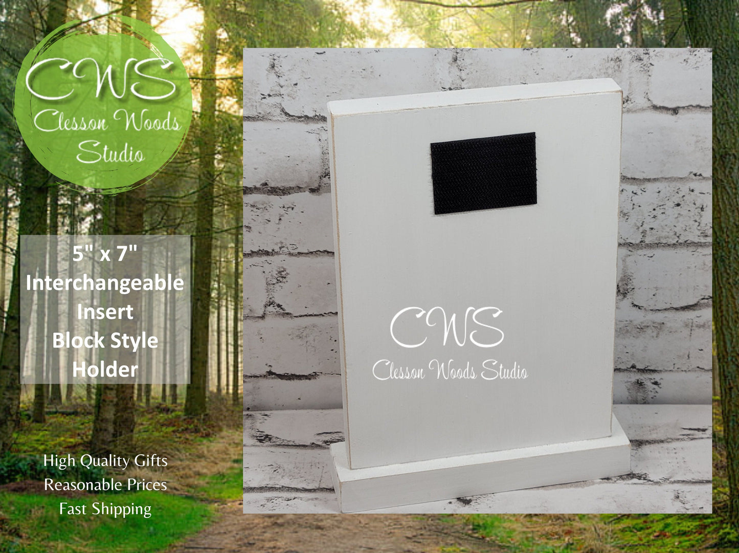 5”x7” Interchangeable Insert Block Style Holder