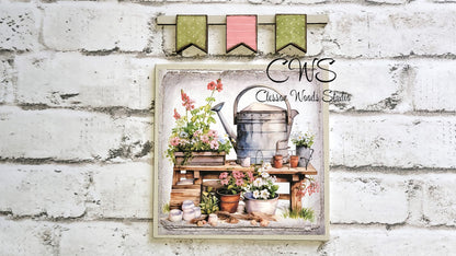 Garden Bench Spring Insert and Banner Set