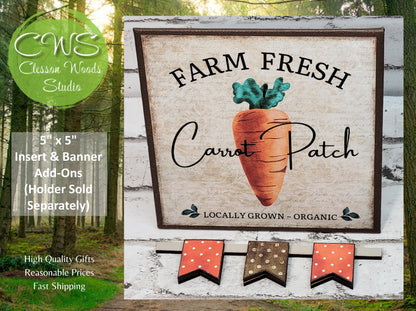 Farm Fresh Carrot Patch Insert and Banner Set
