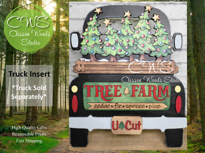 Christmas Tree Farm U Cut Digital Art and Hand Painted Truck Accents