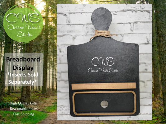Breadboard Display (Black/Stained) for Inserts Sold Separately