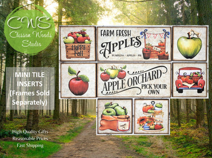 Apples Mini Interchangeable Tiles for Leaning Signs and Ladders