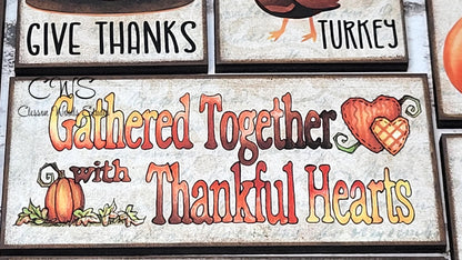 Thanksgiving Mini Interchangeable Tiles for Leaning Signs and Ladders