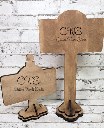 Mini Sign Post & Street Sign Frames Stained