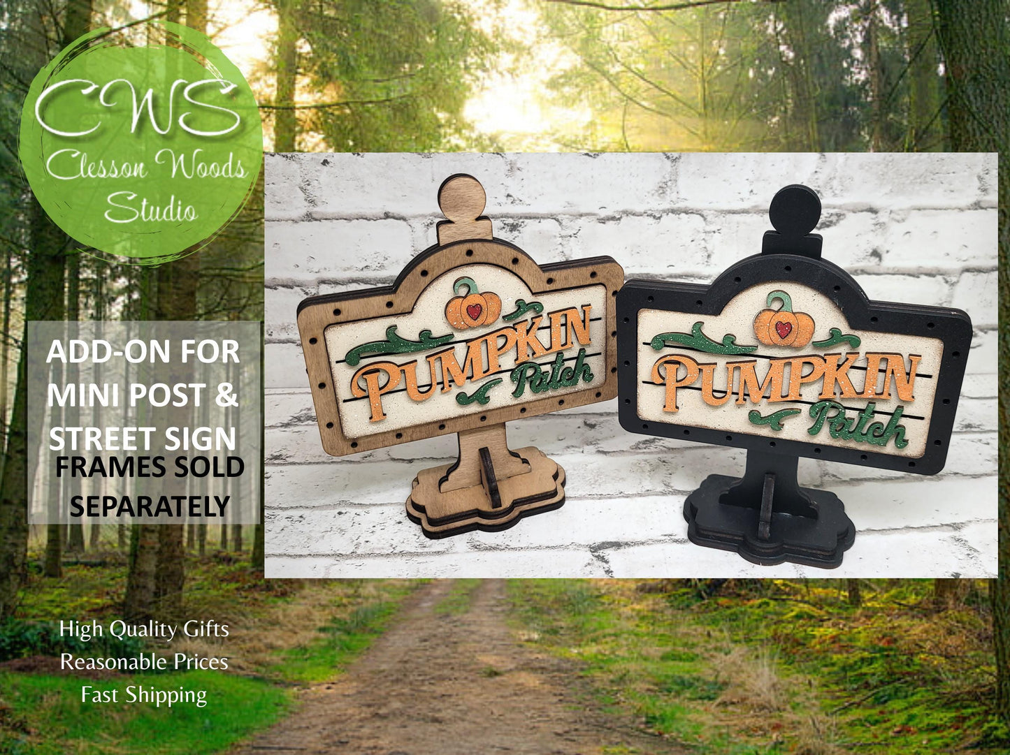 Pumpkin Patch Add-On for Mini Post & Street Sign Frames