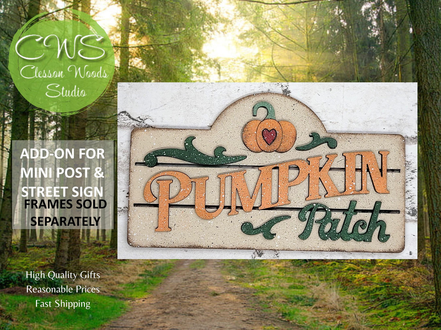 Pumpkin Patch Add-On for Mini Post & Street Sign Frames