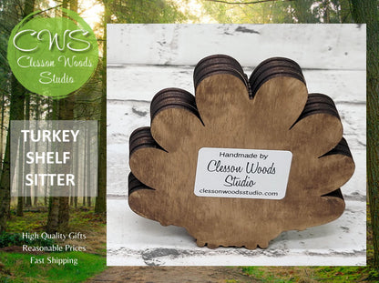 Turkey Shelf Sitter Tiered Tray Decor Piece
