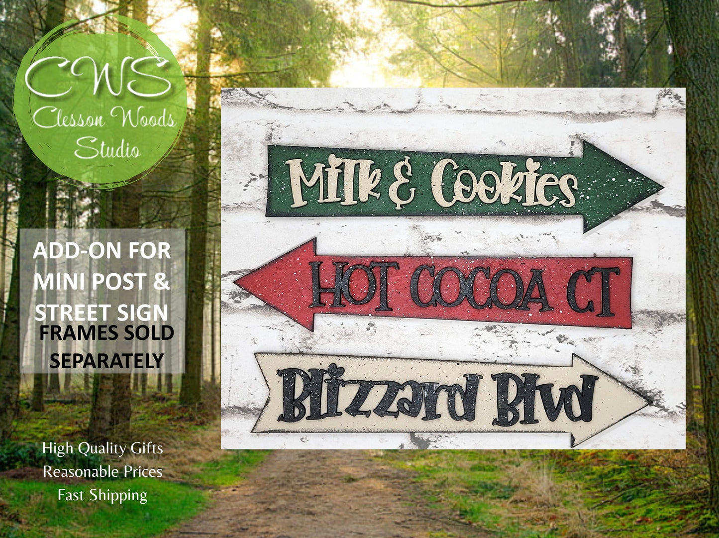 Hot Cocoa Weather Add-On for Mini Post & Street Sign Frames