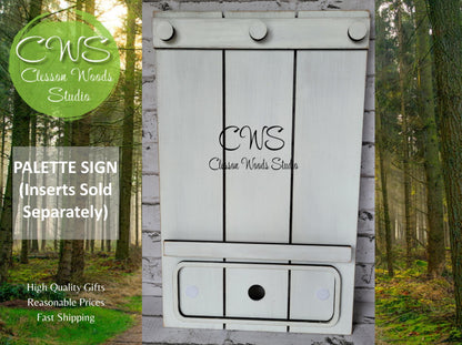 White Pallet Sign For Inserts (Inserts Sold Separately)