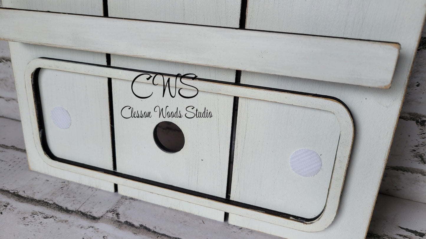 White Pallet Sign For Inserts (Inserts Sold Separately)
