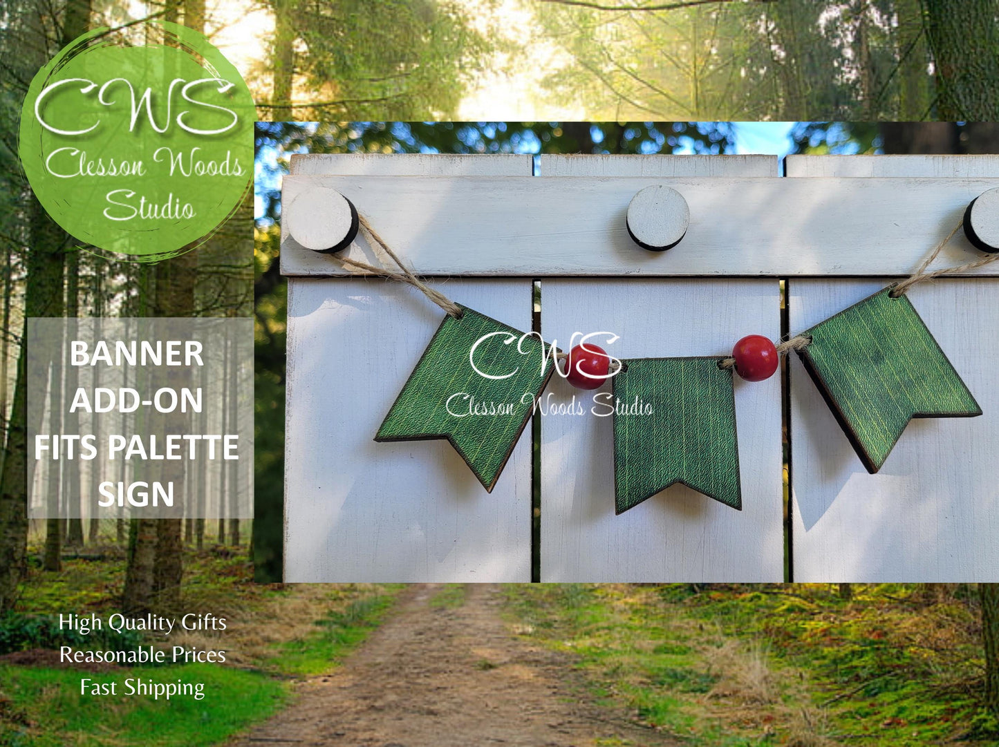 Banner Add-On For North Pole Gingerbread Insert Set and Other Insert Sets