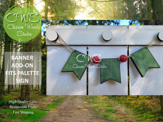 Banner Add-On For North Pole Gingerbread Insert Set and Other Insert Sets