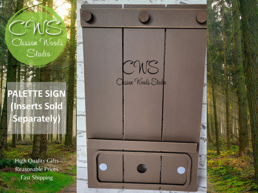 Brown Pallet Sign For Inserts (Inserts Sold Separately)