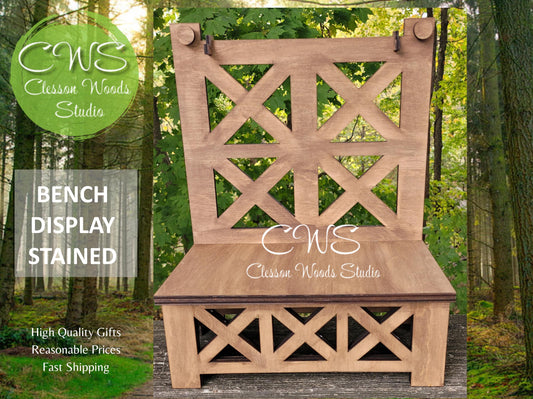 Bench Display For Seasonal Accents Tiered Tray Decor