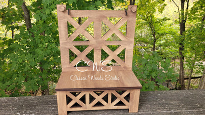 Bench Display For Seasonal Accents Tiered Tray Decor