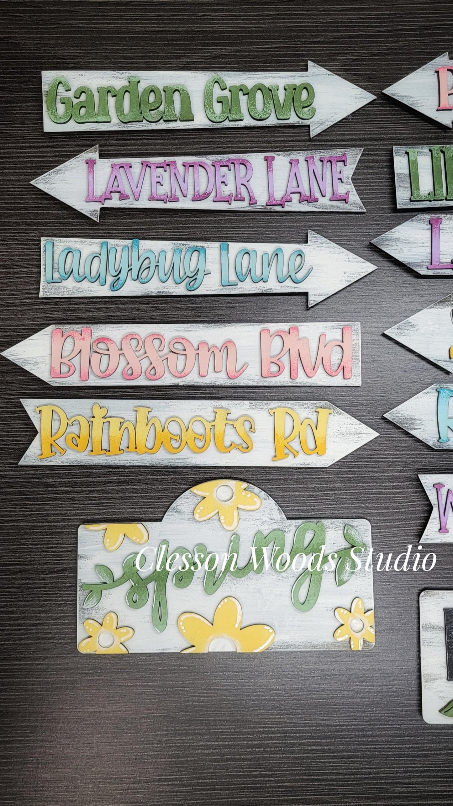 Spring Flowers Add-On for Mini Post & Street Sign Frames (Sold Separately)