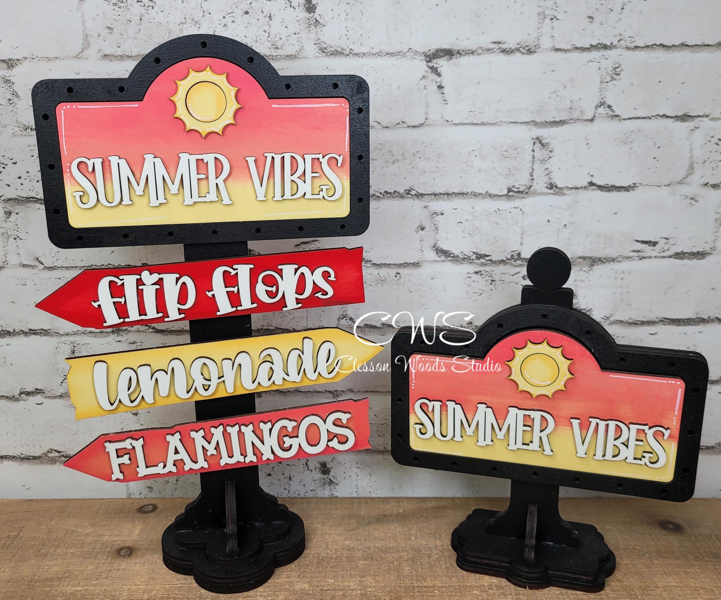 Summer Vibes Add-On for Mini Post & Street Sign Frames (Sold Separately)