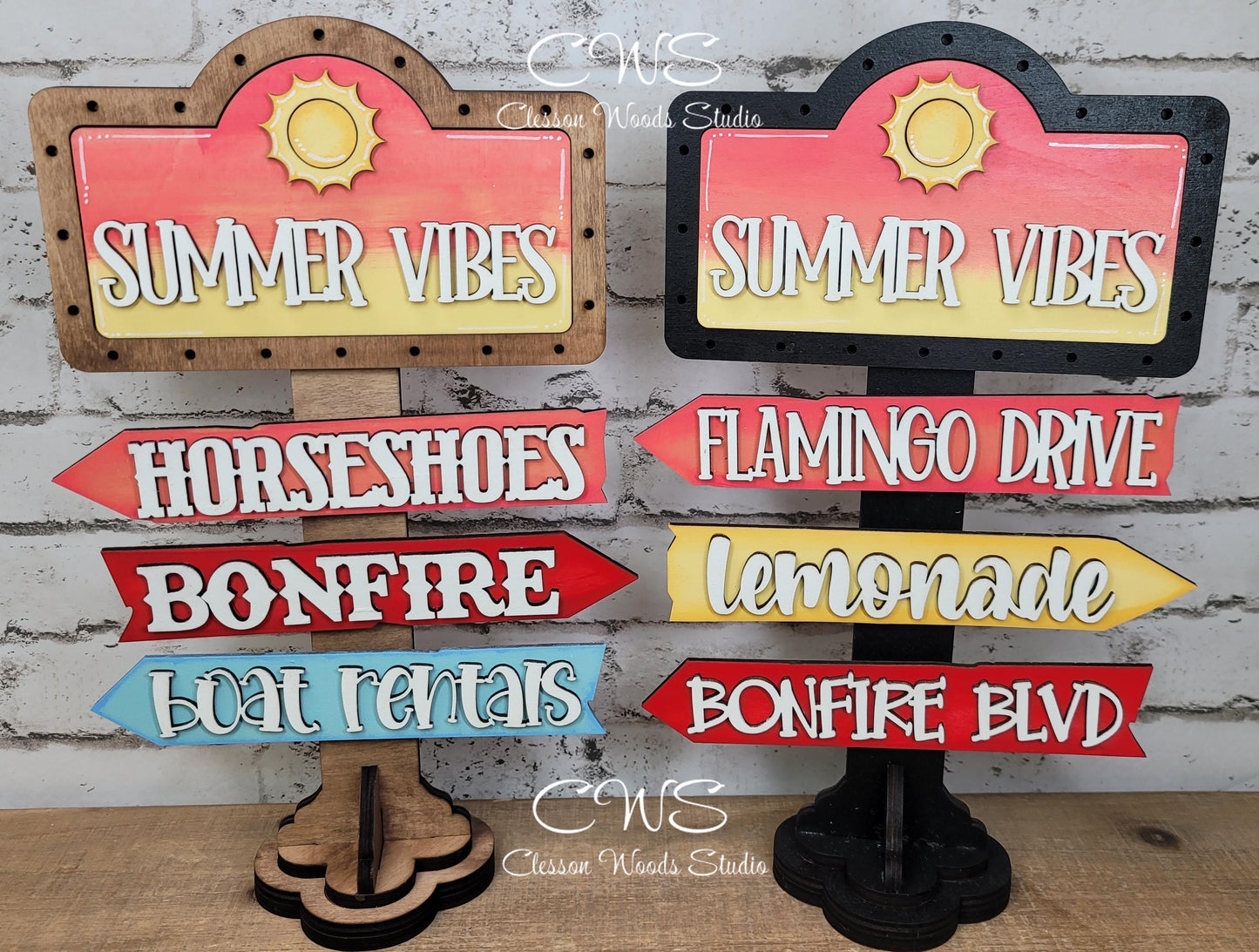 Summer Vibes Add-On for Mini Post & Street Sign Frames (Sold Separately)