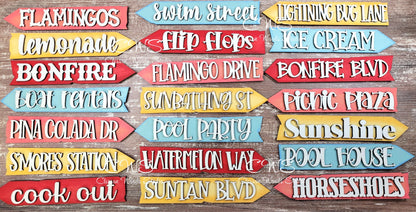 Summer Vibes Add-On for Mini Post & Street Sign Frames (Sold Separately)