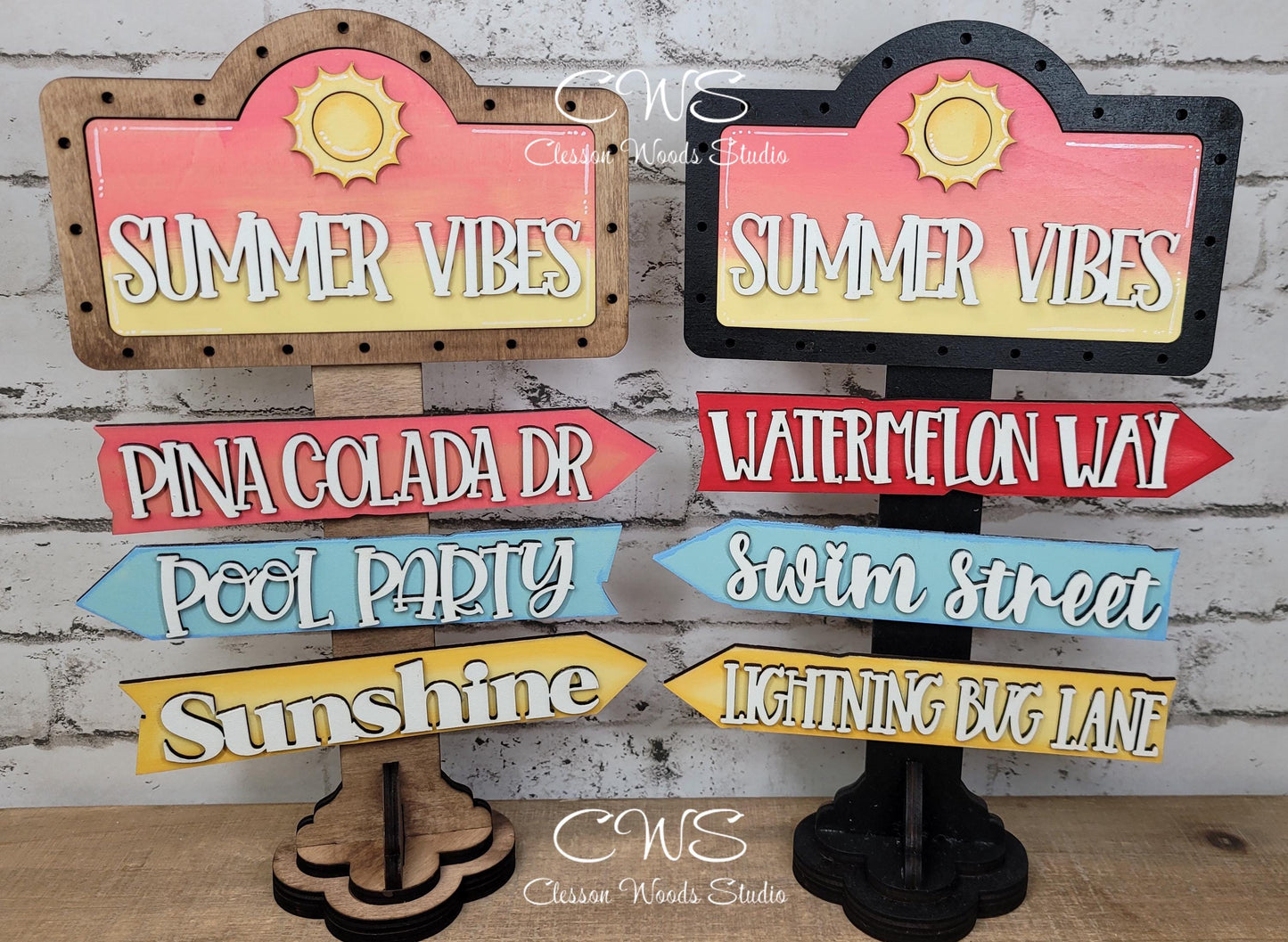 Summer Vibes Add-On for Mini Post & Street Sign Frames (Sold Separately)