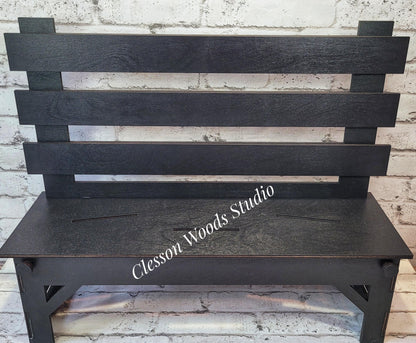 Black Park Bench Extra Large Display Bench for Inserts Sold Separately