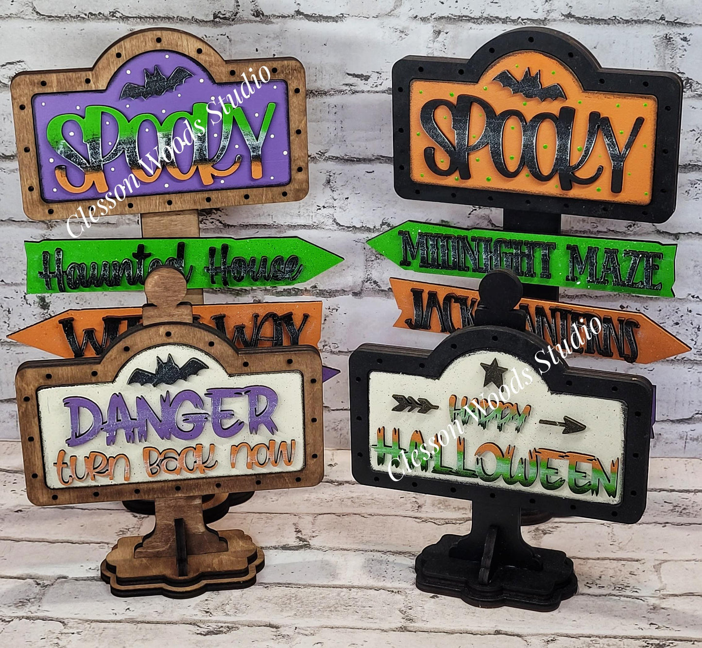 Halloween Collection 1 Add-On for Mini Post & Street Sign Frames (Sold Separately)