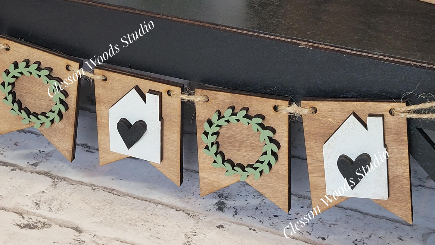 Finished Painted Home Insert Set for Large Bench