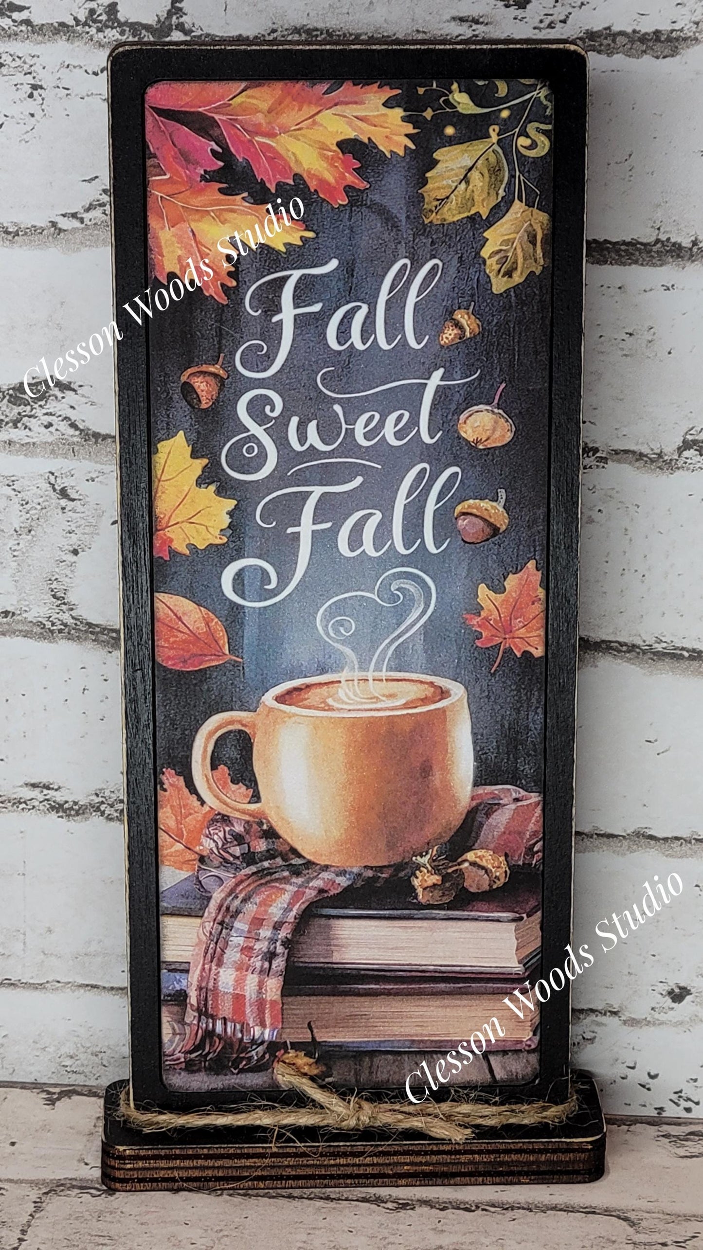 Fall Sweet Fall Vertical Standing Wood Sign