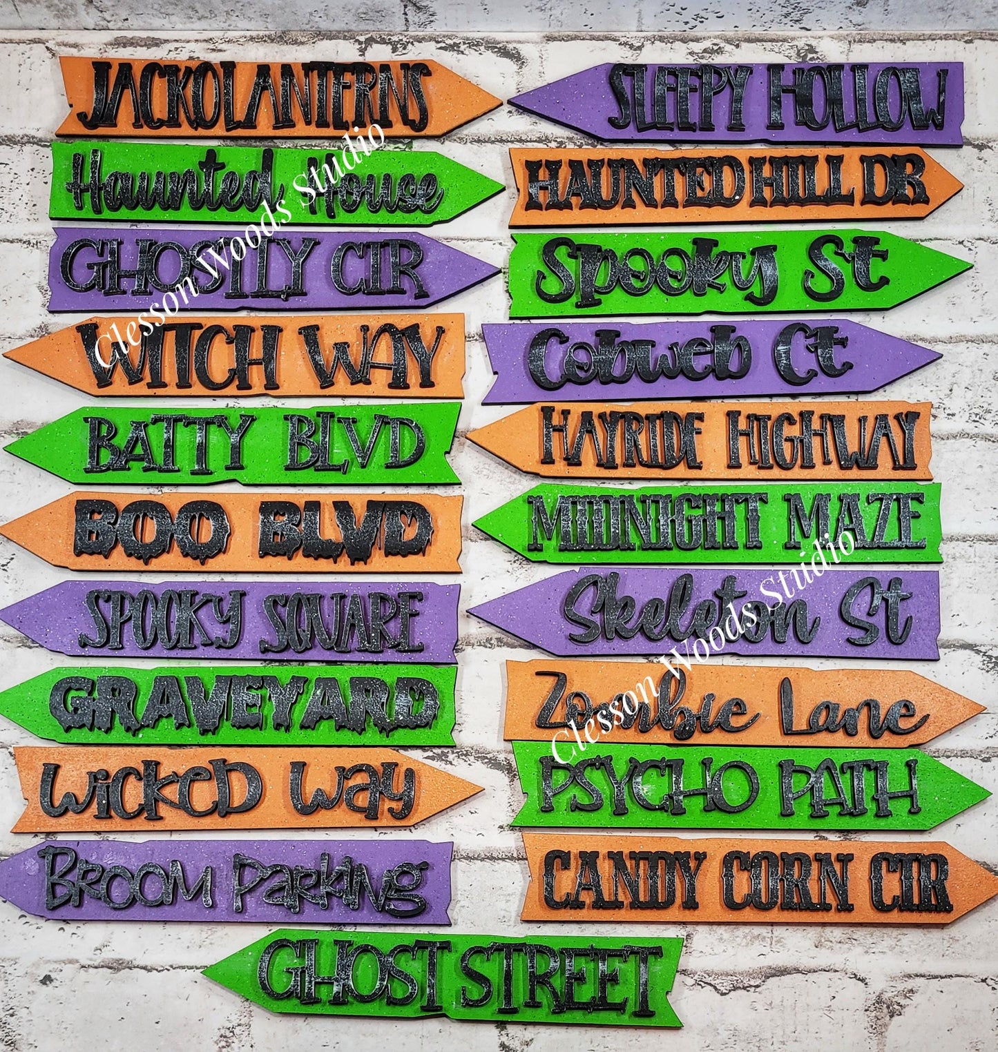 Halloween Collection 1 Add-On for Mini Post & Street Sign Frames (Sold Separately)