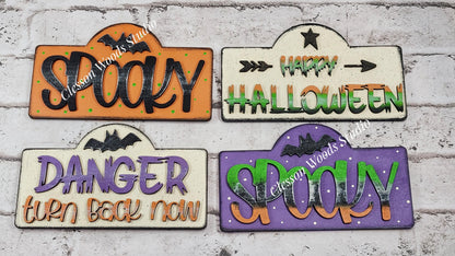 Halloween Collection 1 Add-On for Mini Post & Street Sign Frames (Sold Separately)