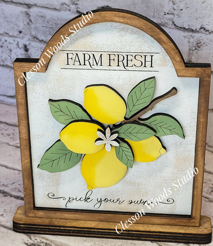 Finished Painted Lemon Shelf Sitters