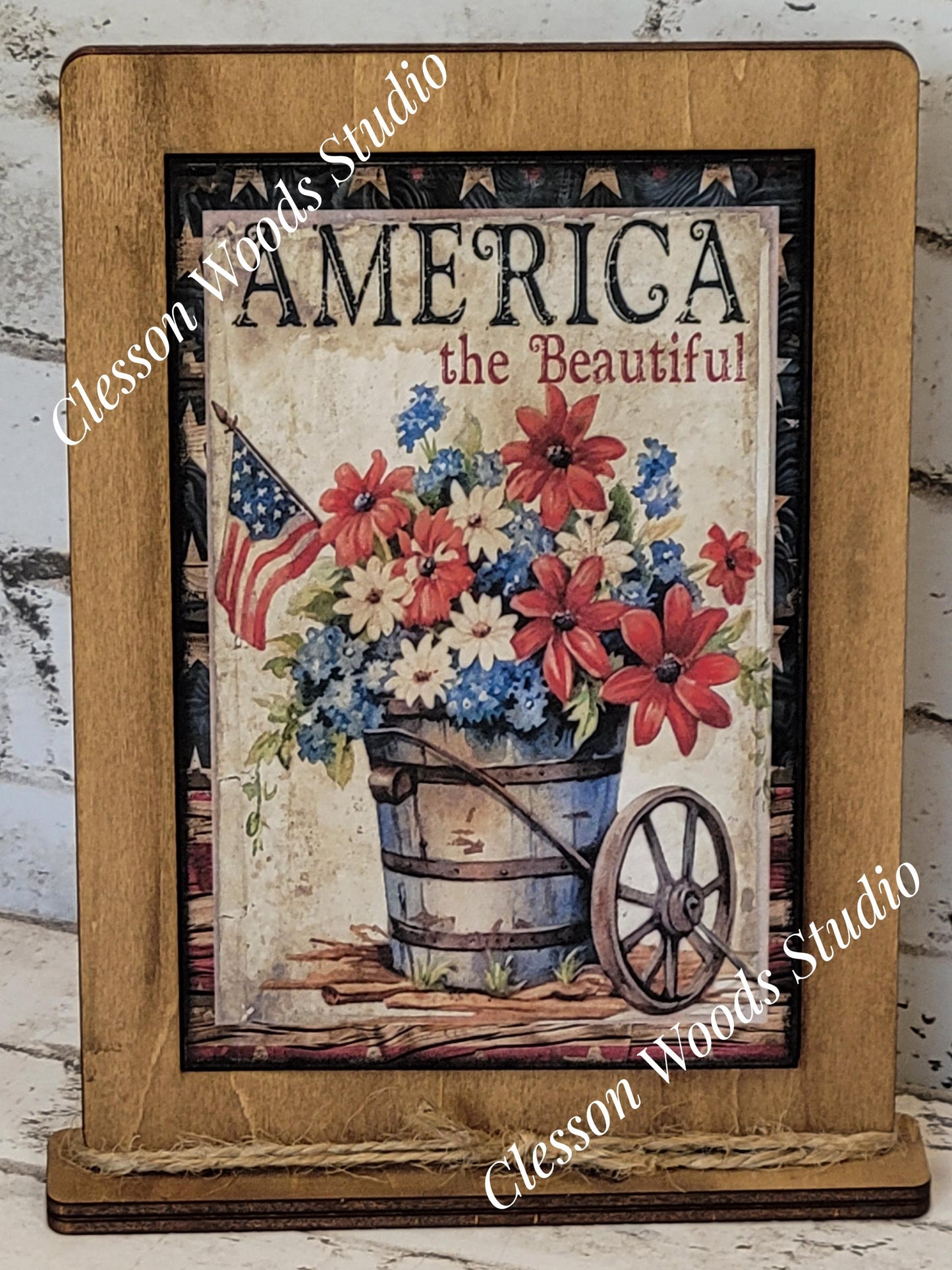 America The Framed Art, Rustic Patriotic Decor