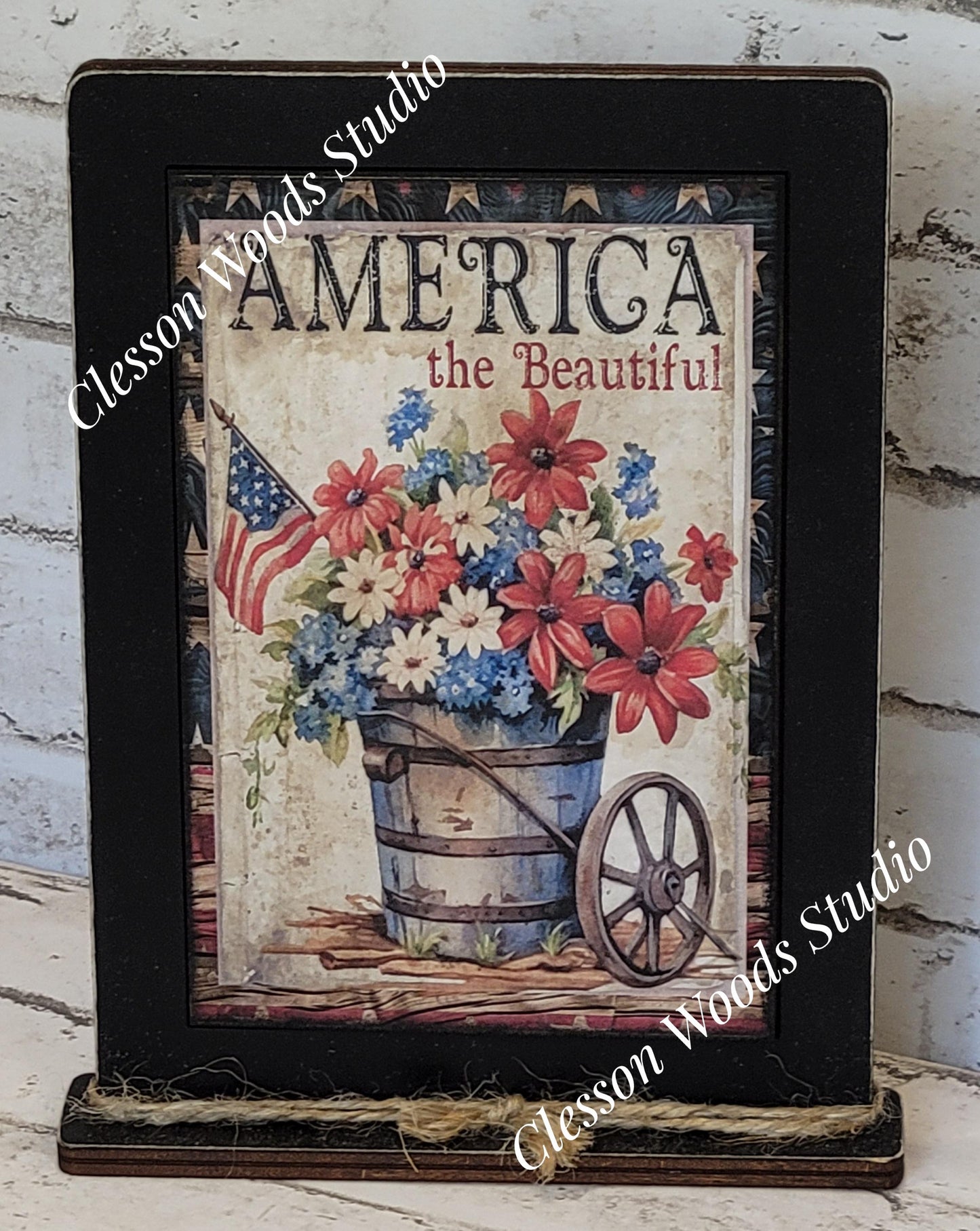 America The Framed Art, Rustic Patriotic Decor