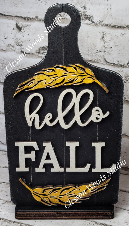 Finished Painted Fall Pumpkin Theme Shelf Sitters