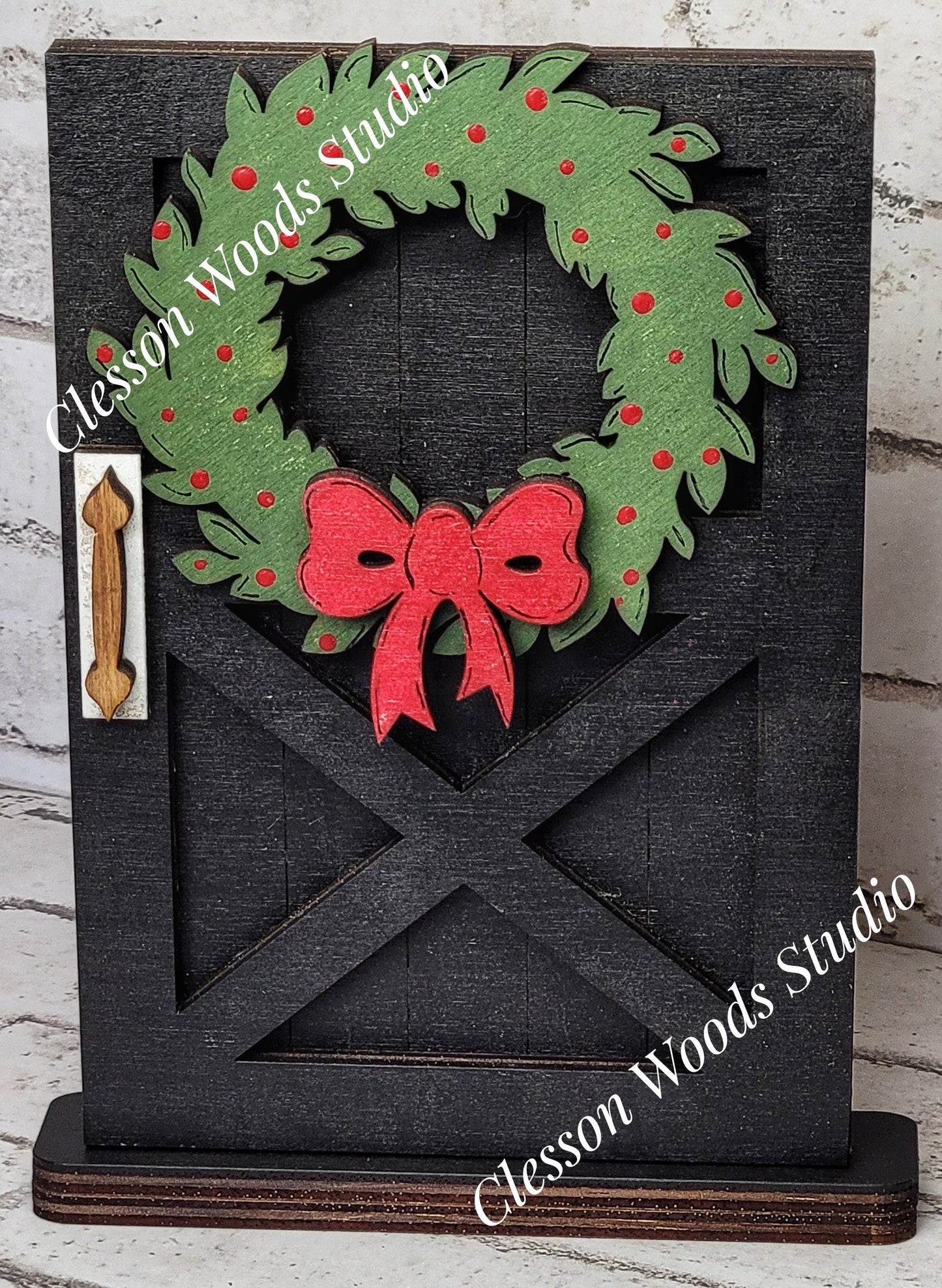 Finished Painted Christmas Theme Shelf Sitters