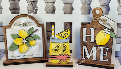 Finished Painted Lemon Shelf Sitters