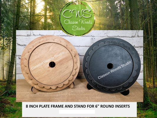 Stained or Black Frame for 6" Round Inserts