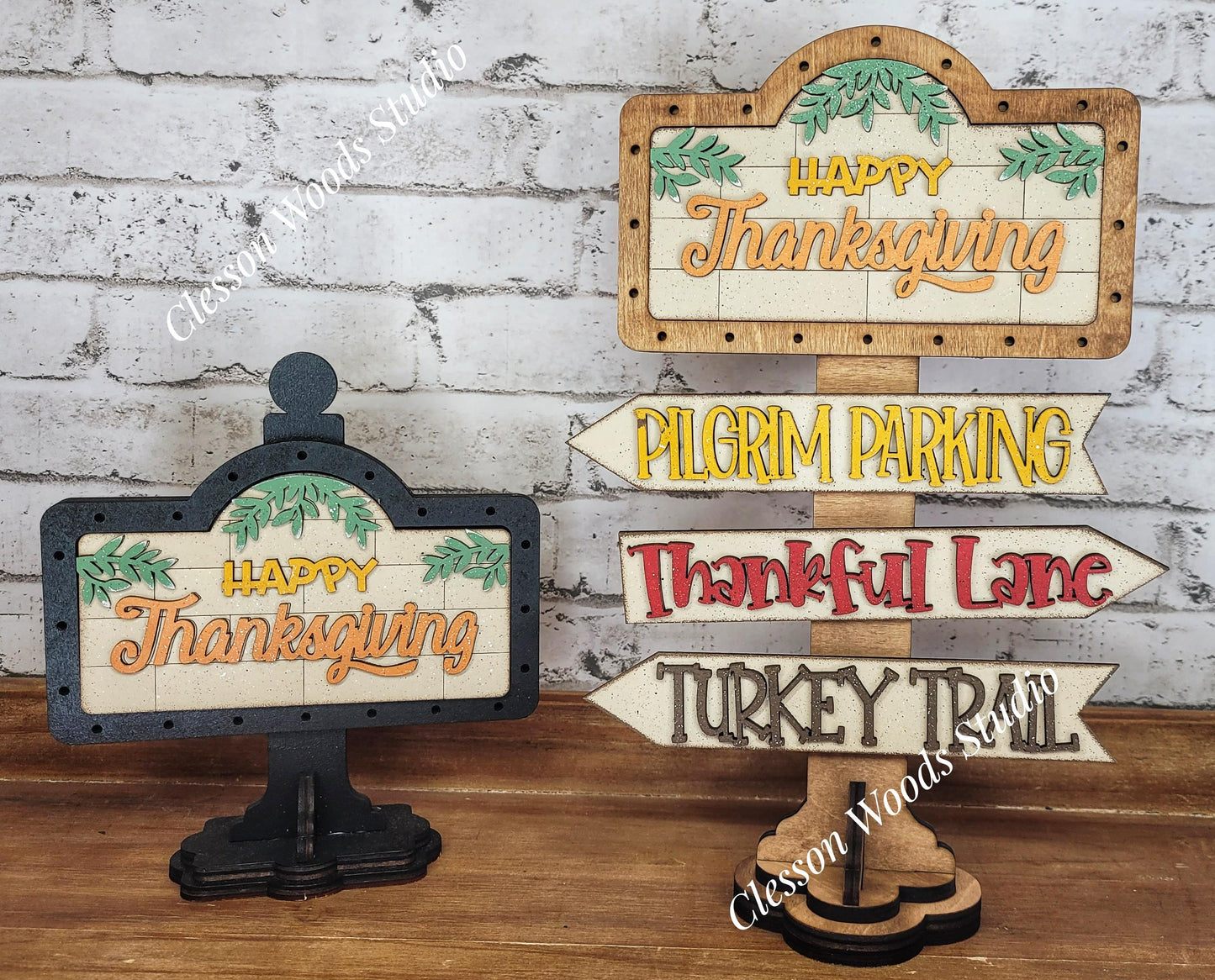 Happy Thanksgiving Add-On for Mini Post & Street Sign Frames (Sold Separately)