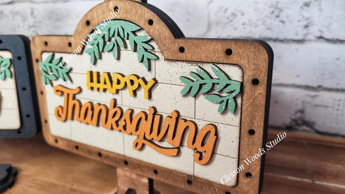 Happy Thanksgiving Add-On for Mini Post & Street Sign Frames (Sold Separately)