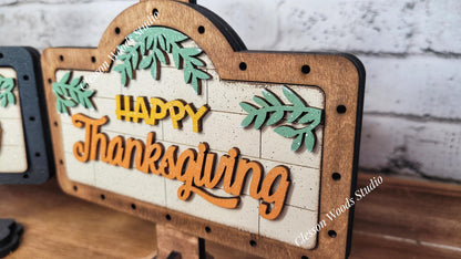 Happy Thanksgiving Add-On for Mini Post & Street Sign Frames (Sold Separately)