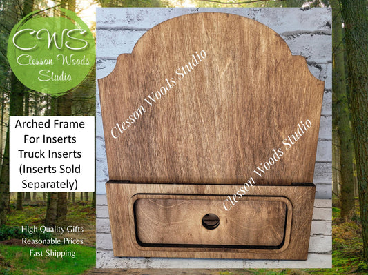 Stained Arched Frame Only for Seasonal Inserts/Truck Inserts