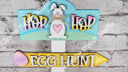Hop Hop Spring Street Sign
