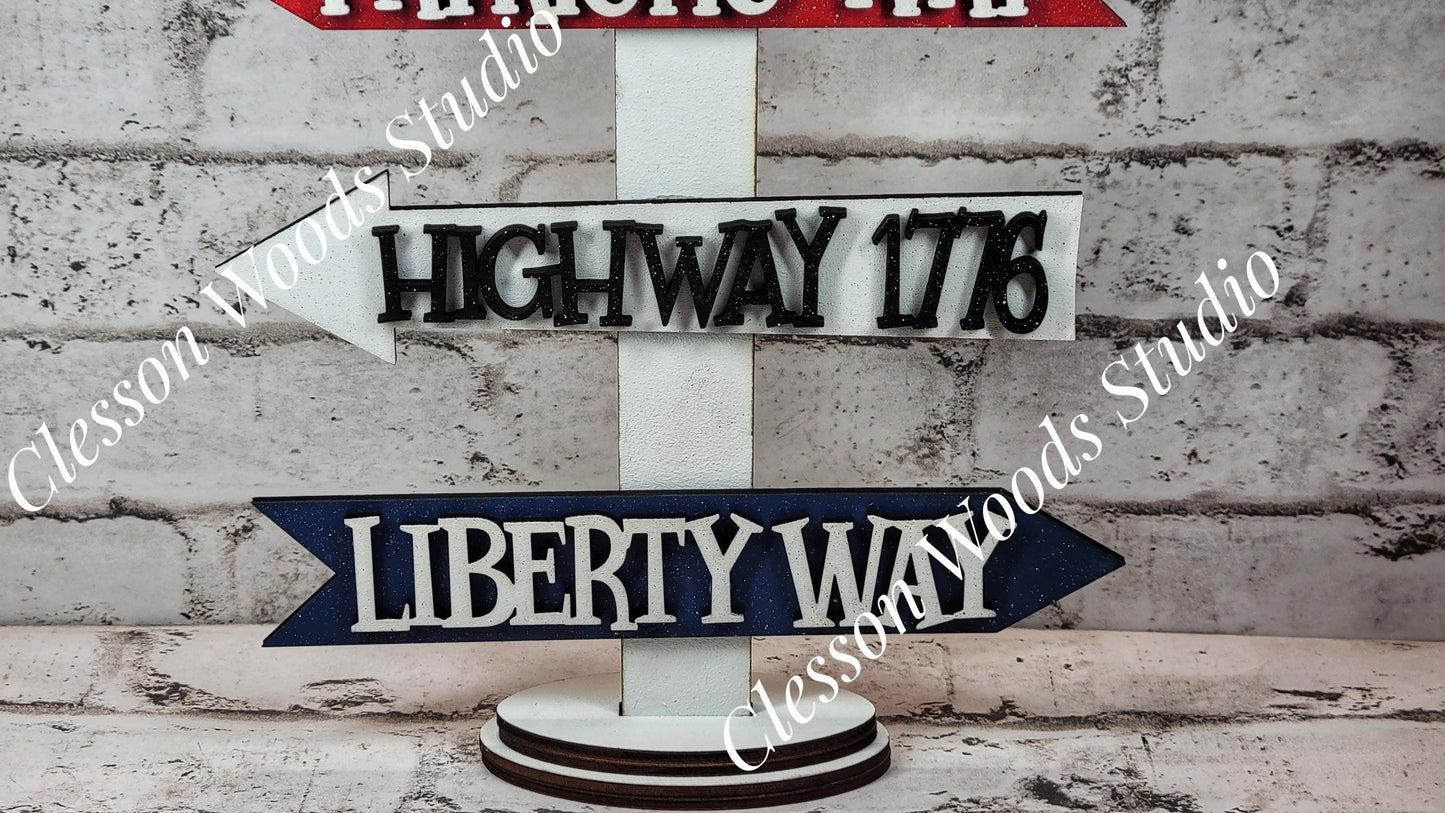 July 4th Celebration 3 Street Sign