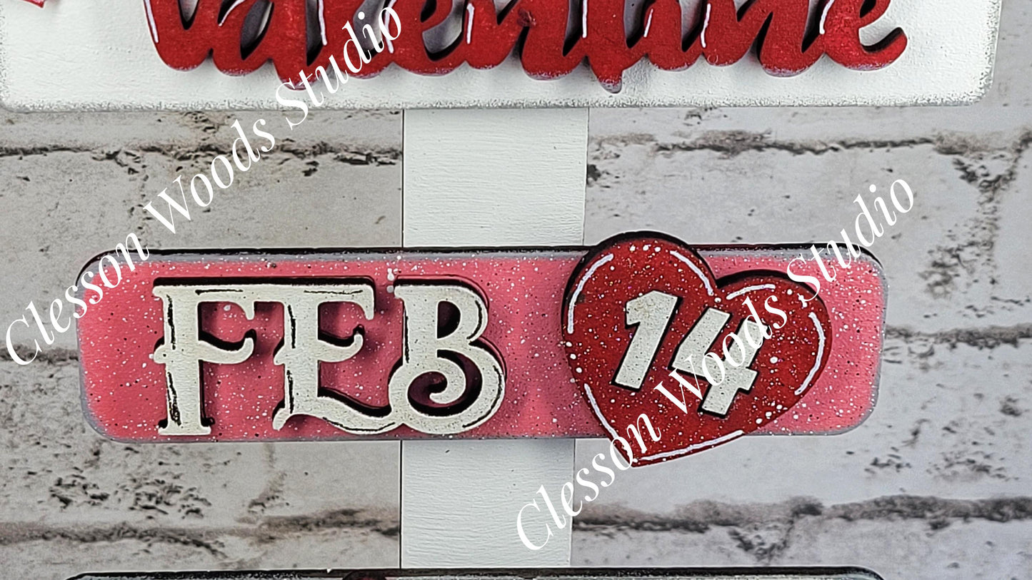 Hello Valentine Street Sign