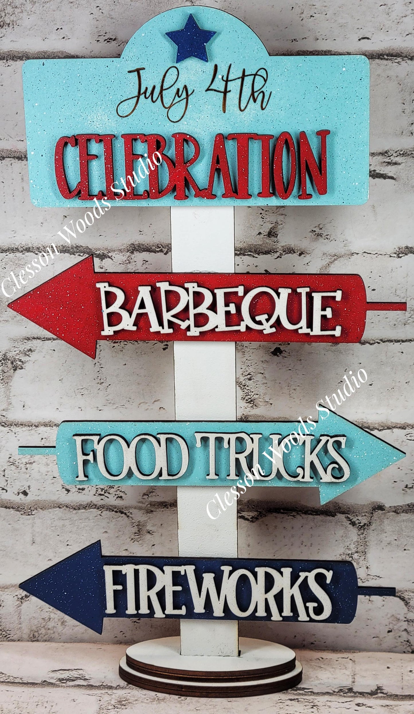 July 4th Celebration Street Sign