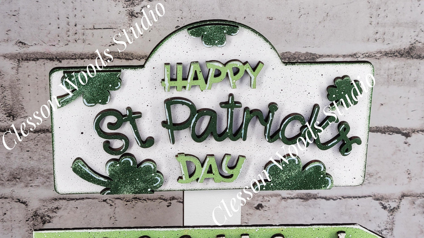 Happy St. Patrick's Day 2 Street Sign