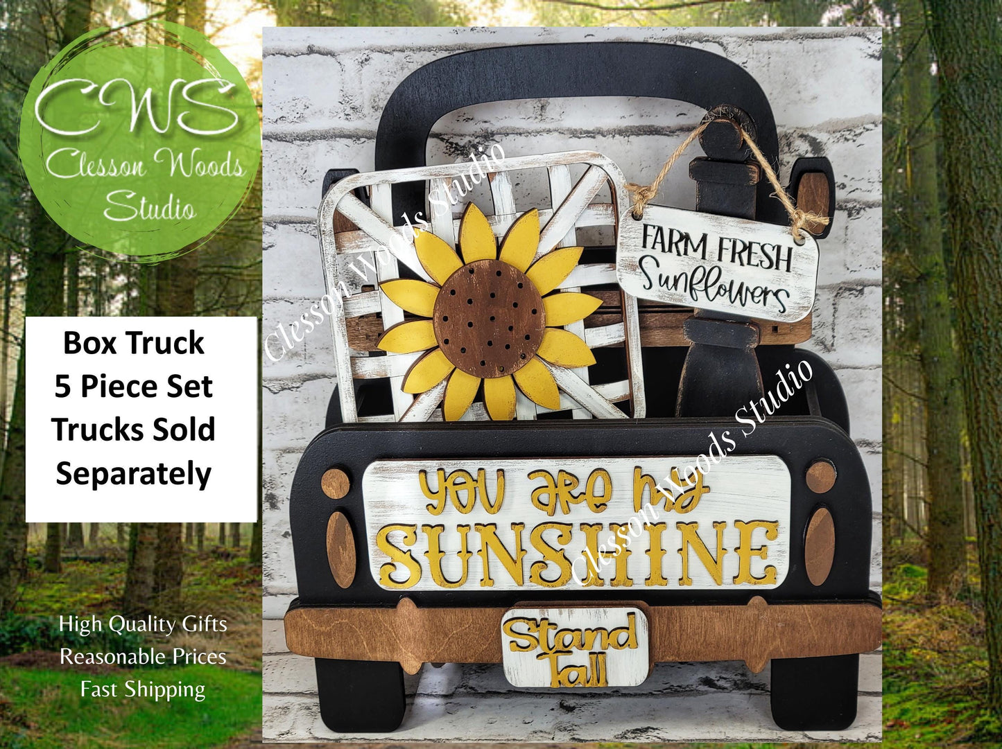 Add On Only - Sunflower 5 Piece Box Truck Set