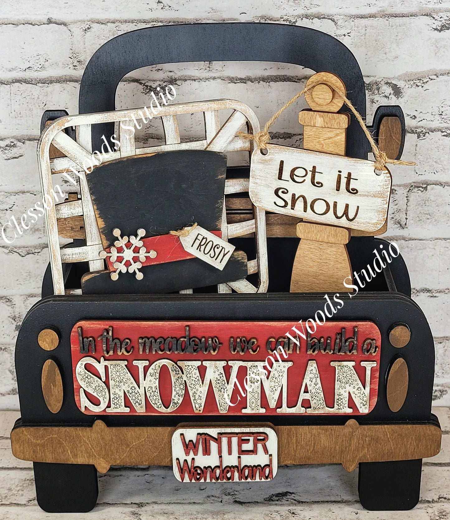 Add On Only - Let It Snow Snowman Hat 5 Piece Box Truck Set